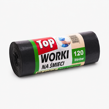 Пакети для сміття ТОР WORKI 120л 10шт ЧОРНІ 1000115 фото