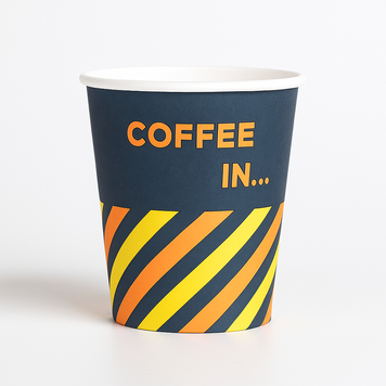 Стакан паперовий 250 ЄВРО (300 мл) одношаровий "Coffee In" D-79 (50/20/1000)EC 1001568 фото