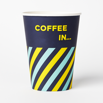 Стакан паперовий 350 ЄВРО (400 мл) одношаровий "Coffee In" D-90 (50/20/1000)EC 1001570 фото