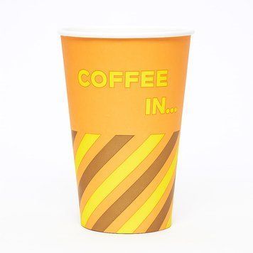 Cтакан паперовий 450 ЄВРО (500мл) одношаровий "Coffee In" D-90 (50/20/1000)EC 1001571 фото
