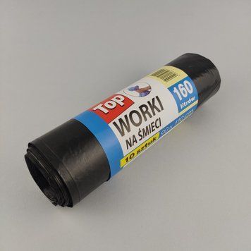 Пакеты для мусора ТОР WORKI 160л 10шт ЧЕРНЫЕ 1001049 фото