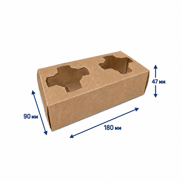 Підстаканник КРАФТОВИЙ для 2-ох стаканів (50/15/750) 1000030 фото