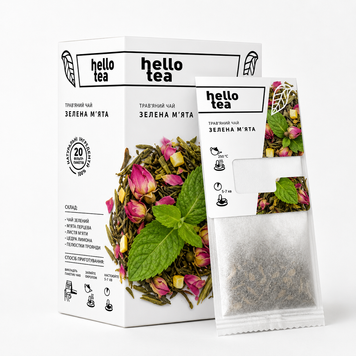 Чай Hello Tea "Зеленая мята" 20шт 1000759 фото
