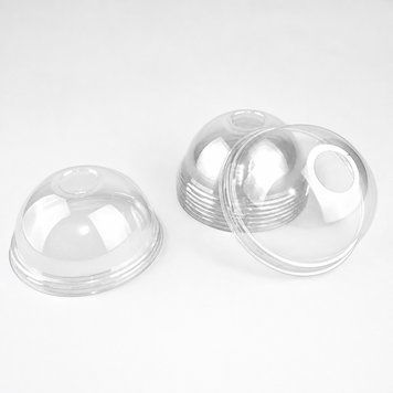Кришка Купольна з отвором (100шт\1000шт) PET 1000276 фото