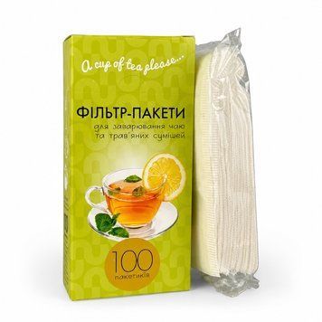 Фильтр-пакеты на чай L (100шт/100уп/ящ) 1000052 фото